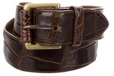 Thumbnail for your product : Polo Ralph Lauren Brown Alligator Belt