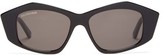 Thumbnail for your product : Balenciaga Geometric Acetate Sunglasses - Black Grey