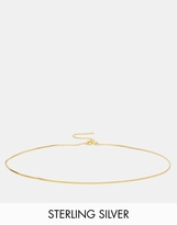 Thumbnail for your product : ASOS Gold Plated Sterling Silver Choker Necklace