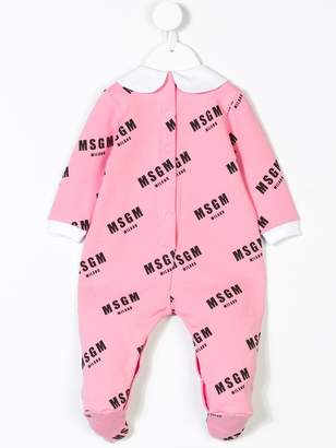 MSGM Kids monogram print pyjamas