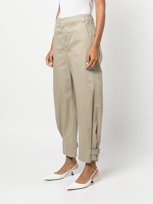 Proenza Schouler White Label Cotton Twill Tapered Trousers
