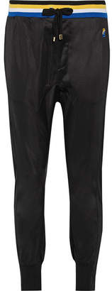 P.E Nation Strike Out Ribbed Knit-trimmed Stretch-jersey Track Pants
