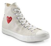 Thumbnail for your product : Comme Des Garcons Play 31436 Comme des Garcons Play High-Top Canvas Sneakers