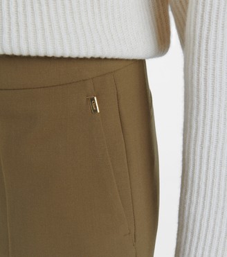 Chloé Cropped slim stretch-wool pants