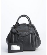 Thumbnail for your product : Balenciaga antracite grey leather 'Arena Classic Zip Traveler' backpack
