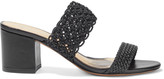 Thumbnail for your product : Alexandre Birman Lanny Crochet And Basketweave Leather Mules