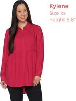 Thumbnail for your product : Joan Rivers Classics Collection Joan Rivers Button Front Blouse with Gathered Detail