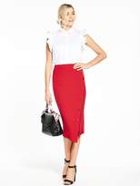Thumbnail for your product : Very The Button Midi Skirt - Crimson