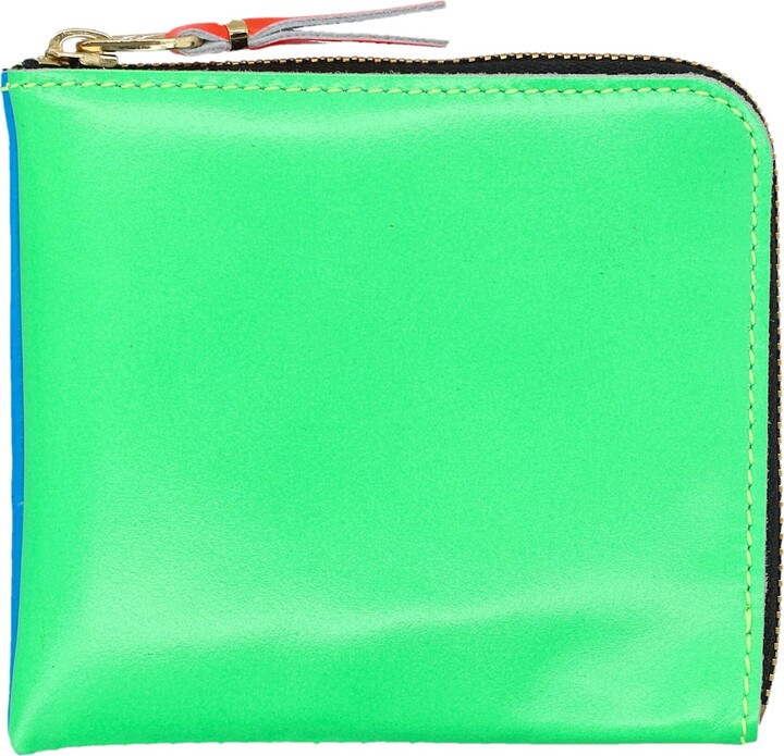 Comme des Garons Wallet Super Fluo Small Zip Coin Wallet