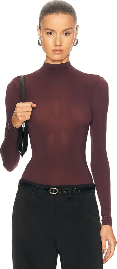 Wolford Buenos Aires String Bodysuit in Wine