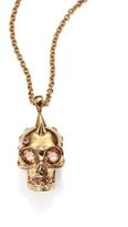 Thumbnail for your product : Alexander McQueen Crystal Spiked Skull Pendant Necklace
