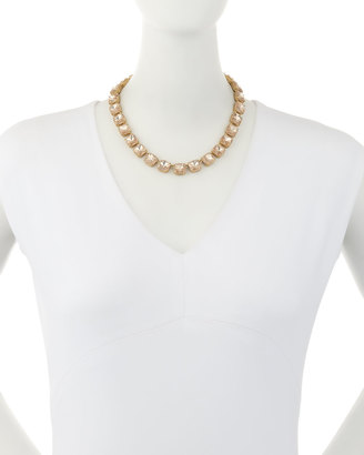 Tory Burch Faceted Crystal Short Necklace