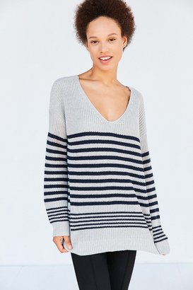 BDG Billie Stripe V-Neck Sweater
