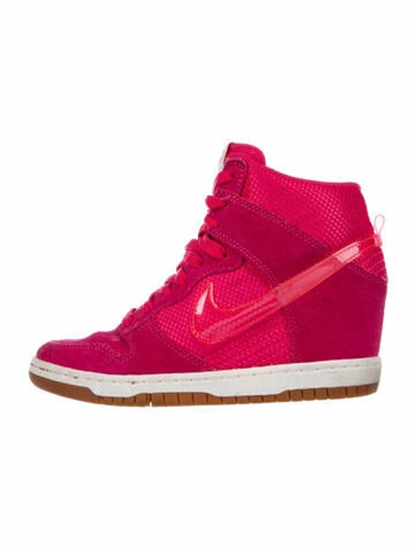 Nike Suede Wedge Sneakers Pink - ShopStyle