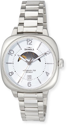Shinola 36mm Women's Gomelsky Moon Phase Watch, White