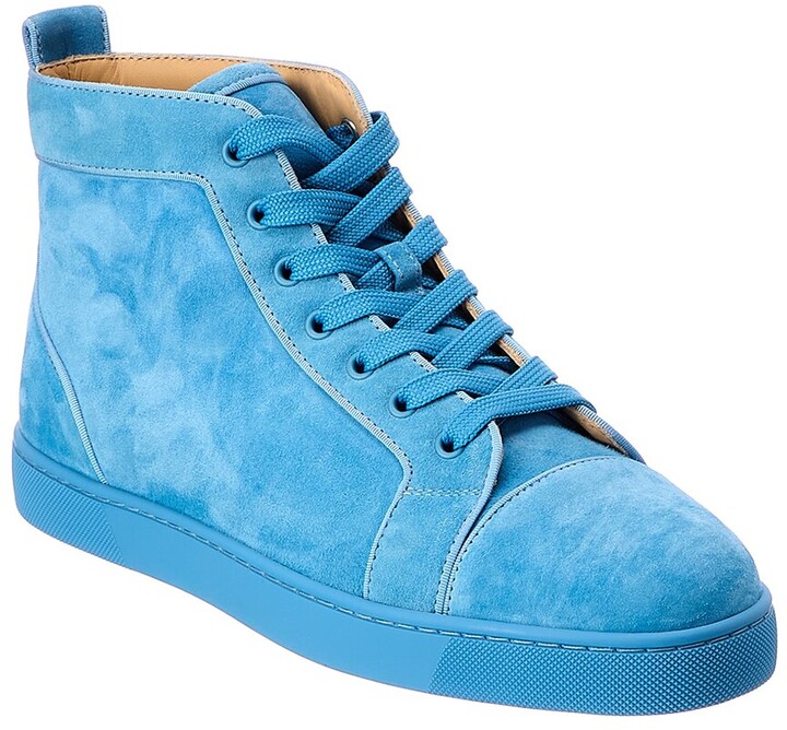 christian louboutin blue suede shoes