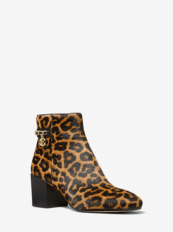 Michael Kors Elsa Leopard Print Calf Hair Ankle Boot - ShopStyle