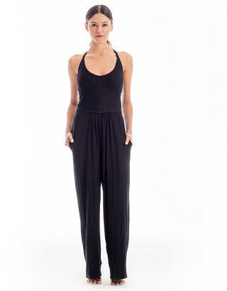Robin Piccone Yolanda Pleated Jumpsuit Cover-Up