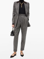 Thumbnail for your product : Dolce & Gabbana Houndstooth-check Wool-blend Tweed Trousers - Grey Multi