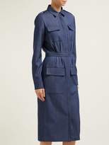 Thumbnail for your product : Gabriela Hearst Military Denim Shirtdress - Womens - Indigo