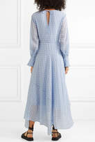 Thumbnail for your product : 3.1 Phillip Lim Ruched Jacquard Maxi Dress - Light blue