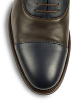 Thumbnail for your product : Gucci Contrast Leather Lace-Up Shoes