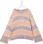 Thumbnail for your product : Molo Striped Ribbed-Knit Jumper