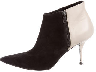Narciso Rodriguez Pointed-Toe Colorblock Booties