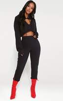 Thumbnail for your product : PrettyLittleThing Shape Orange Crop Open Neck Hoodie