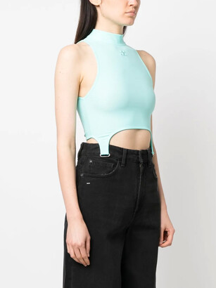 Courreges Logo-Patch Sleeveless Cropped Top - ShopStyle