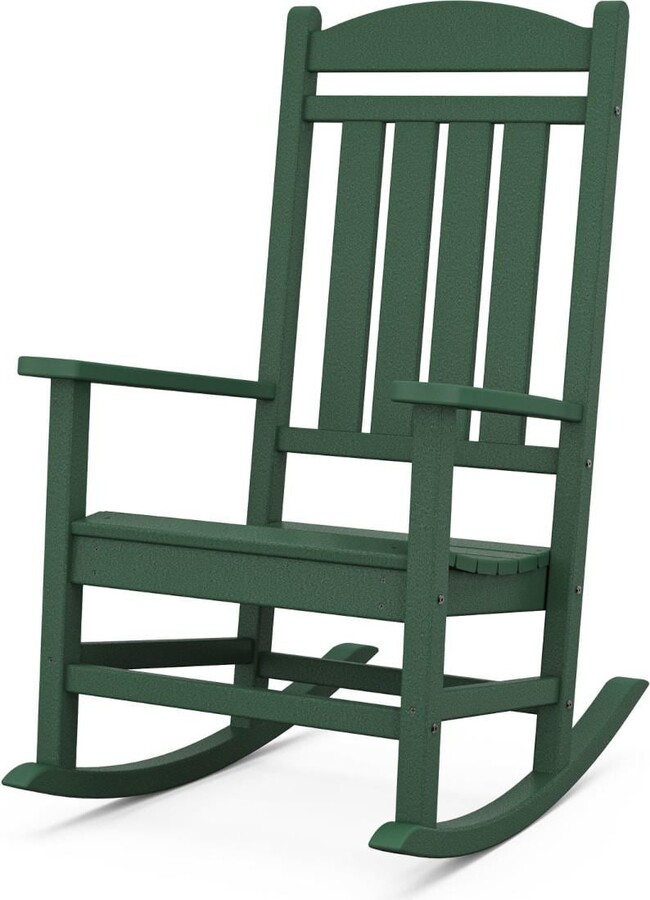 Polywood Presidential Recycled Plastic Rocking Chair in Green by