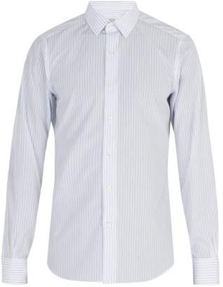 Valentino Striped Cotton Shirt - Mens - Blue