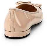 Thumbnail for your product : Prada Patent Leather Cap-Toe Ballet Flats