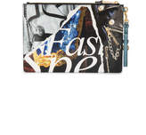 Thumbnail for your product : Moschino fur real print leather pouch