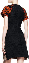 Thumbnail for your product : Proenza Schouler Flocked-Print Cutout Dress