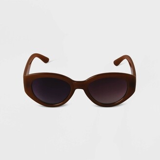 Women's Plastic Square Sunglasses - A New Day™ Black
