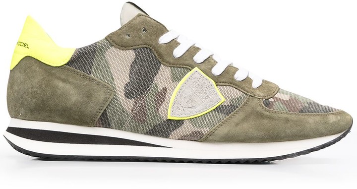 Philippe Model Paris Trpx Camouflage Neon low-top sneakers - ShopStyle