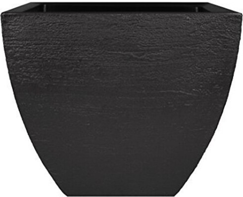 Tusco Products TuscoProductsModernPlanter,ShortSquare,Black,20"x16"