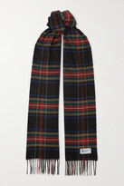 Thumbnail for your product : Johnstons of Elgin Fringed Tartan Cashmere Scarf