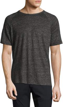 Theory Dustyn Zephyr Linen Short-Sleeve T-Shirt, Gray