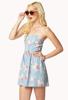 Thumbnail for your product : Forever 21 sweetheart floral chambray dress