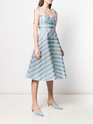 DELPOZO striped A-line dress