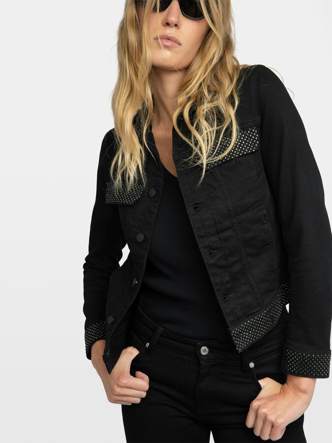 Zadig & Voltaire Kioky Diamanté Denim Jacket