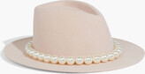 Thumbnail for your product : Eugenia Kim Blaine faux pearl-embellished wool-felt fedora