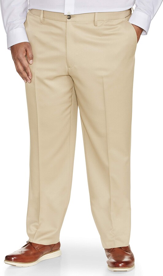 Essentials Men's Big & Tall Classic-fit Wrinkle-Resistant Flat-Front Chino Pant 