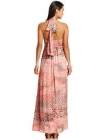 Thumbnail for your product : Jessica Simpson Leopard-Print Halter Maxi Dress