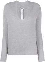 Thumbnail for your product : Liu Jo V-neck ribbed jumper