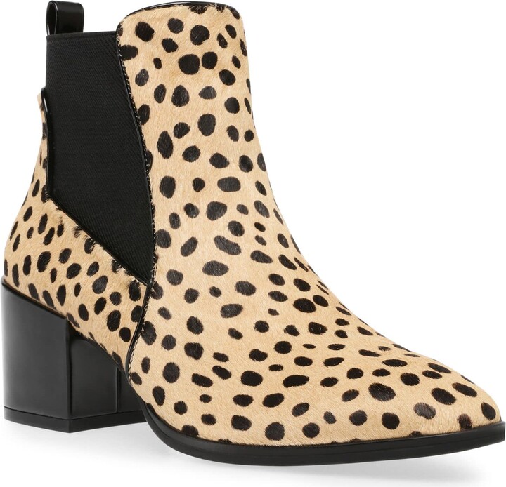 Ladies X1R215 Tan Leopard Print Chelsea Boot Style PVC Ankle Wellies 