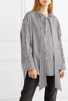 Thumbnail for your product : Balenciaga New Swing Striped Cotton-poplin Shirt - Black