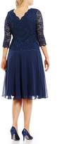 Thumbnail for your product : Alex Evenings Plus Size Mock 2-Piece Lace Tea Length Dress